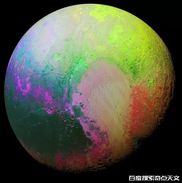 充满迷幻色彩的冥王星
