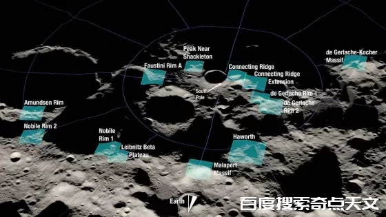 美国航天局公布登月候选地区