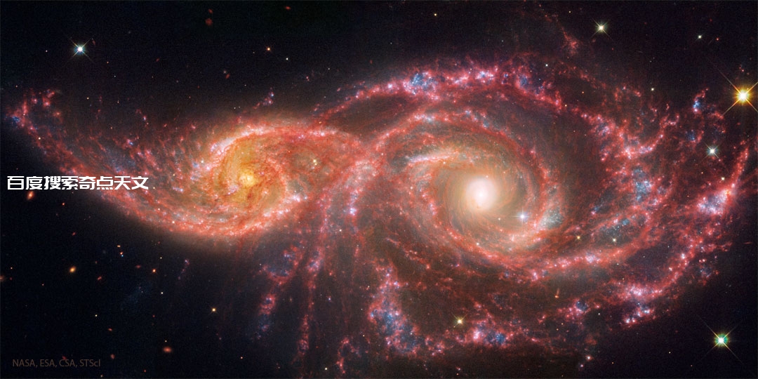 韦伯与哈勃影像: 互撞的螺旋星系 韦伯与哈勃影像: 互撞的螺旋星系