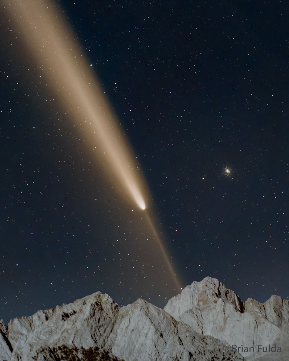 加州上空的紫金山-阿特拉斯彗星 加州上空的紫金山-阿特拉斯彗星