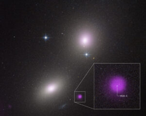 中等质量黑洞在NGC 6099星系中被观测到吞噬恒星的配图