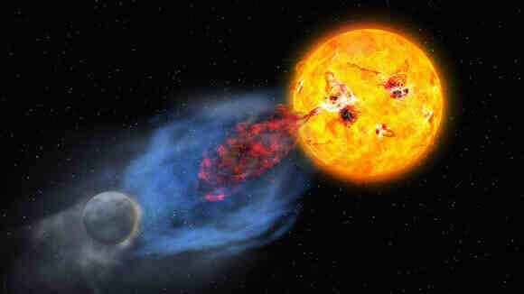 天文学家探测到类太阳年轻恒星的日冕物质抛射的配图