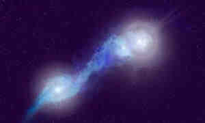 正在合并的三个星系与活跃的黑洞——对12亿光年外的相互作用星系进行电波观测 | 奇点天文