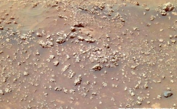 NASA“好奇号”探测器在火星表面拍到像一朵花的奇特岩石